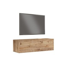 Mueble TV Moderno con Puerta en Melamina Color Madera 100x31.5x29.6cm - Diseño Elegante para Salón.